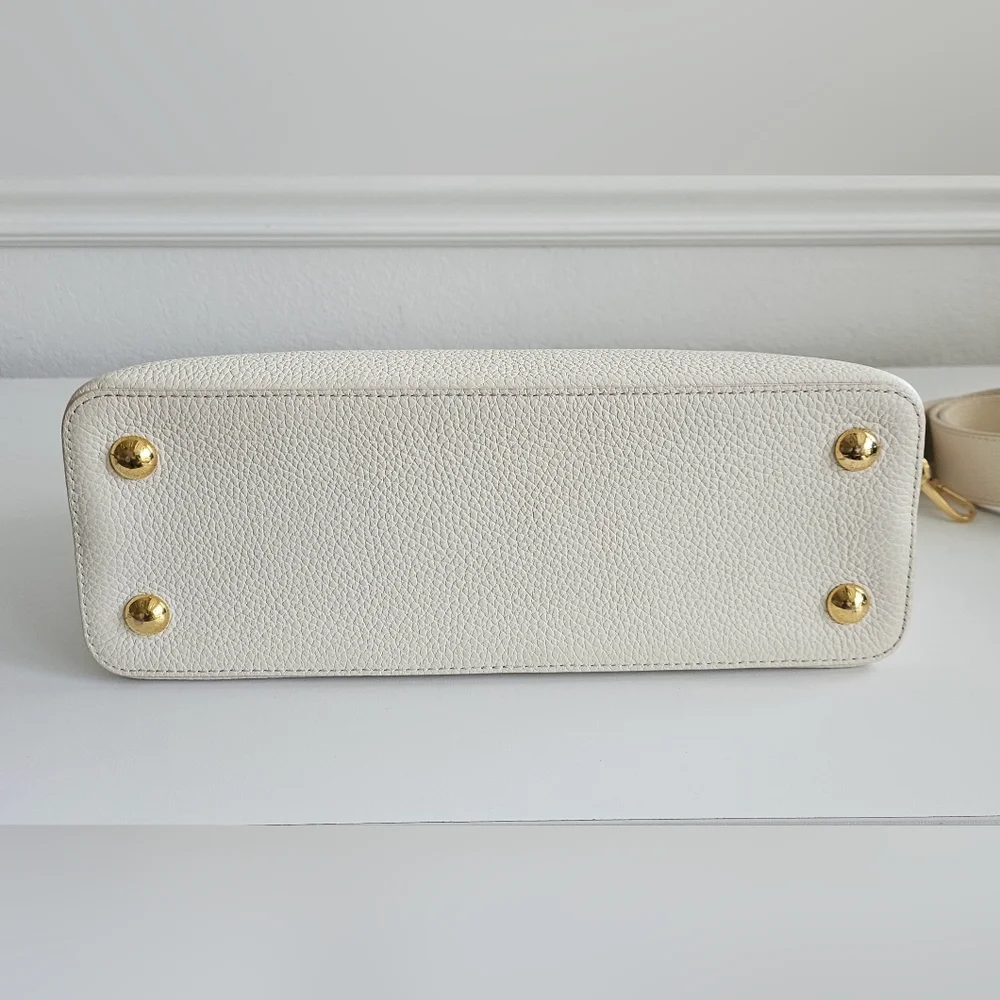 Louis Vuitton Beige & Yellow Capucines PM Two-way Bag